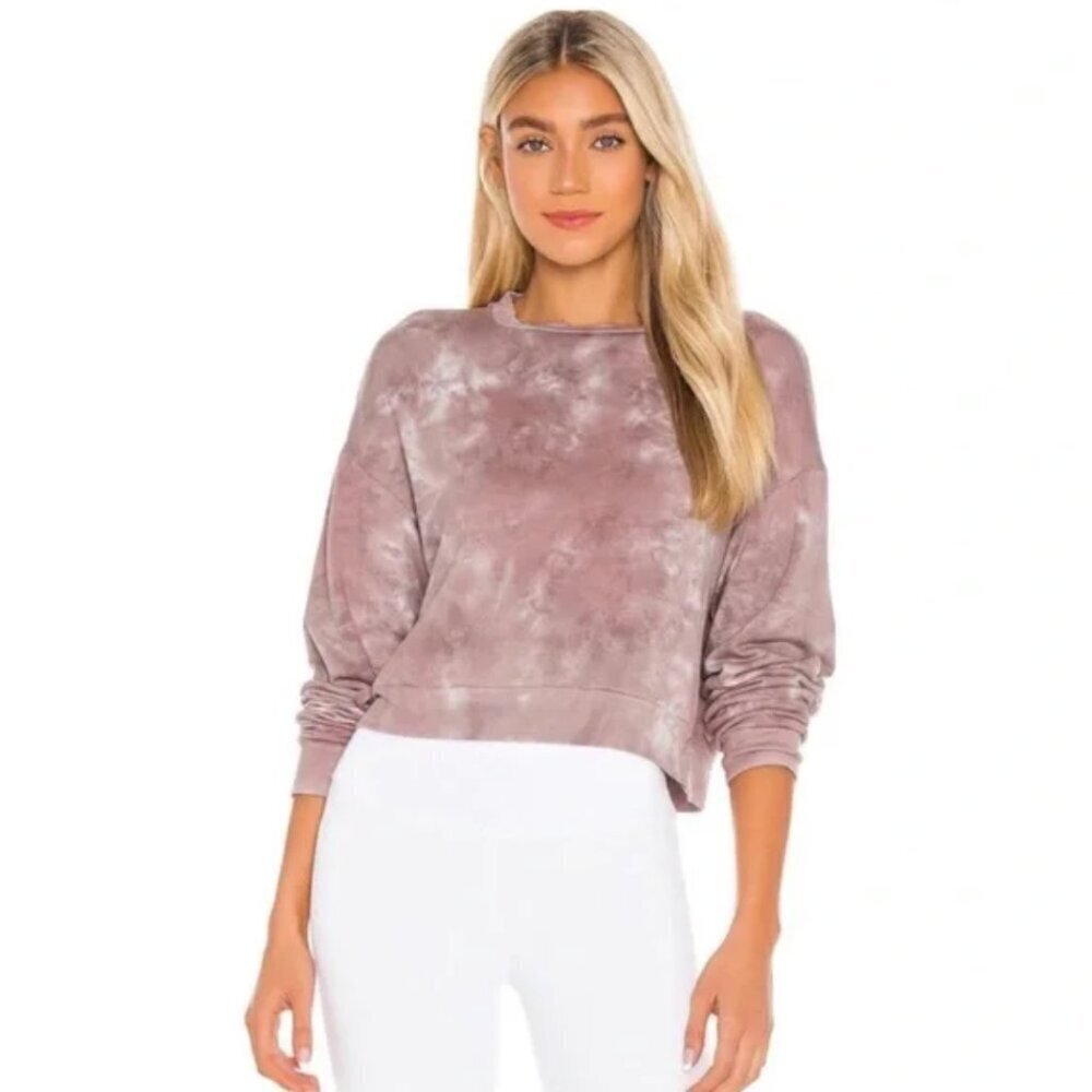 Beyond Yoga Day To Day Pullover Sweatshirt Top Garment Tie Dye Rose Pink Size XL